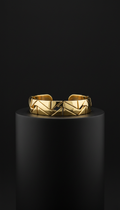 Signature Gold Geometric Cuff Bracelet