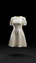 Gold Crepe Mini Dress with Sculpted Waist – Women's Cocktail Party Dress